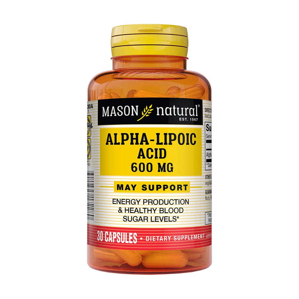 Альфа-ліпоєва кислота Mason Natural Alpha-Lipoic Acid 600 мг, 30 капсул